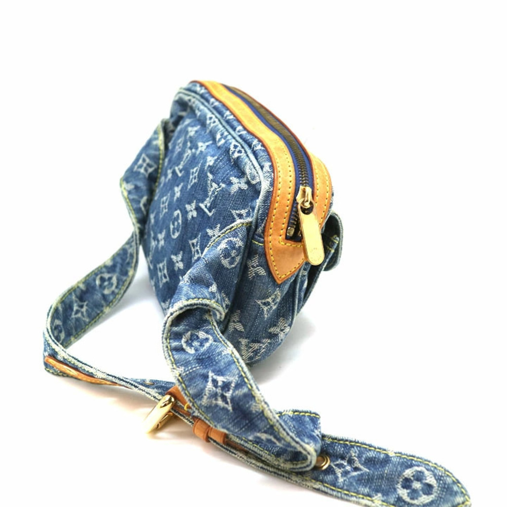 LOUIS VUITTON Bumbag Body Bum Crossbody Belt Bag Denim Blue LV - Picture 5 of 6